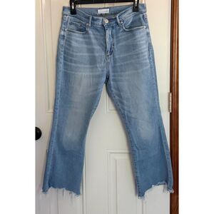 Loft Women's High Waist Kick Crop Jeans size 29/8 Raw Hem